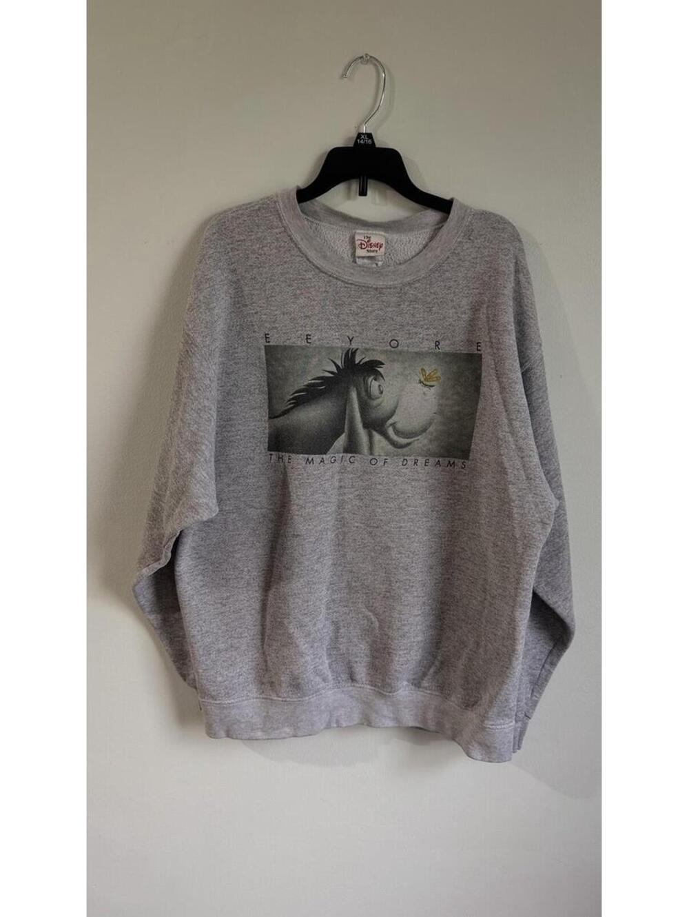 Vintage 90’s Walt Disney Eeyore Gray Men’s Sweatshirt Size Large